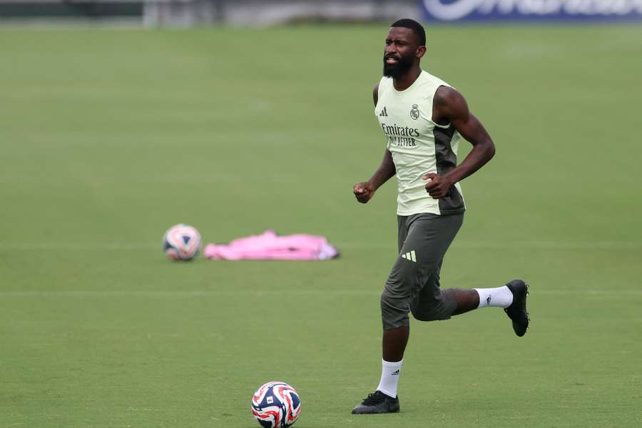 Antonio Rudiger in training