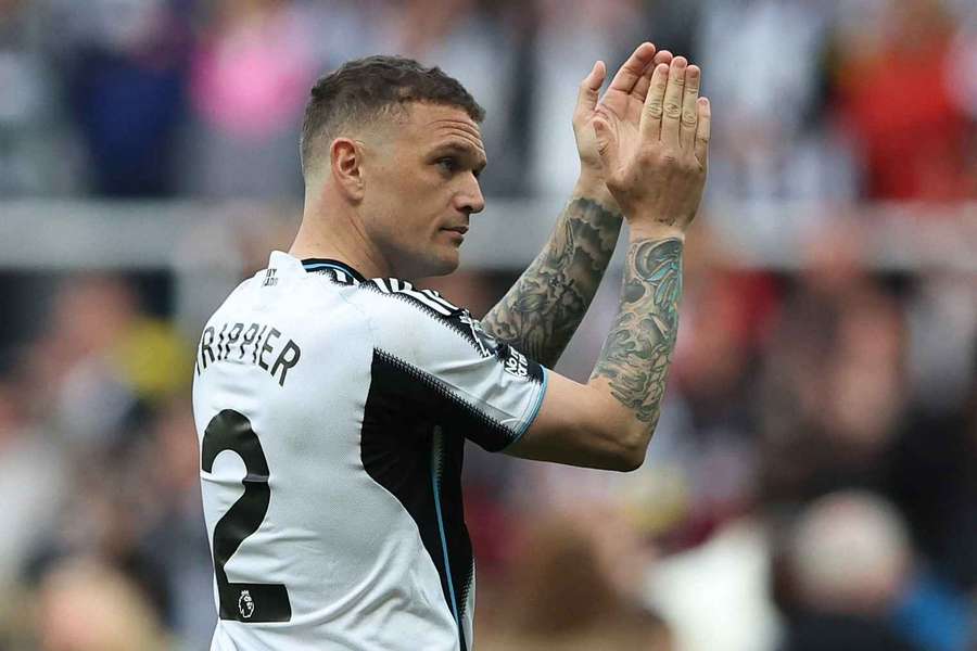Kieran Trippier clapping for Newcastle fans