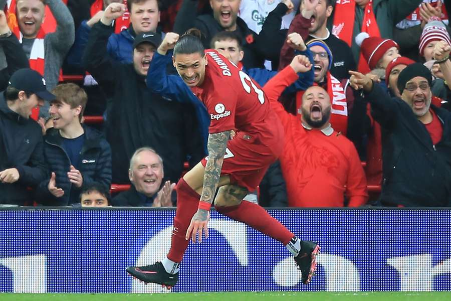 Endlich der Durchbruch? Darwin Nunez erzielte beim Liverpool-Sieg seinen ersten Doppelpack in der Premier League.