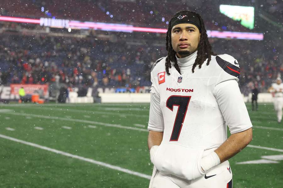 Texans QB C.J. Stroud walks off the field after 2026 AFC Divisional loss