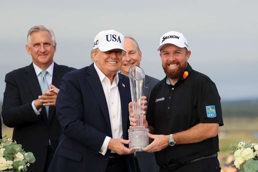 Shane Lowry, right, with US President Donald Trump after winning the Irish Open Shane Lowry, right, with US President Donald Trump after winning the Irish Open