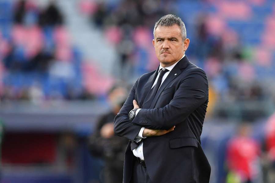 Inter Milan assistant coach Massimiliano Farris before the match against Bologna