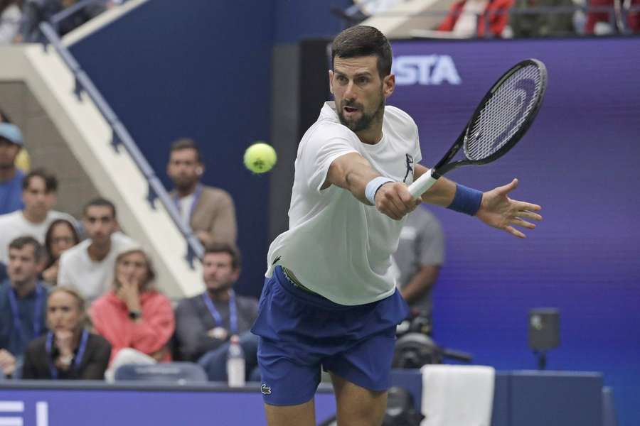 Novak Djokovic in action Novak Djokovic in action