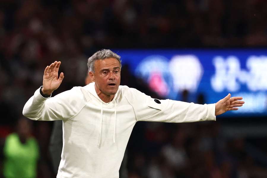 Luis Enrique au Parc des Princes ce vendredi soir.