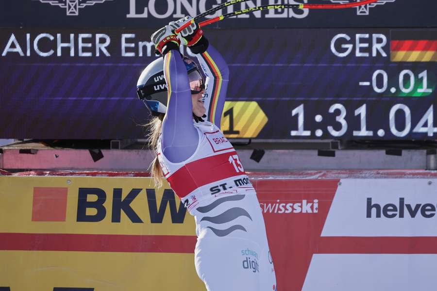Lindesy Vonn ponownie na podium, ale to Emma Aicher wygrała sobotni zjazd w St. Moritz Lindesy Vonn ponownie na podium, ale to Emma Aicher wygrała sobotni zjazd w St. Moritz