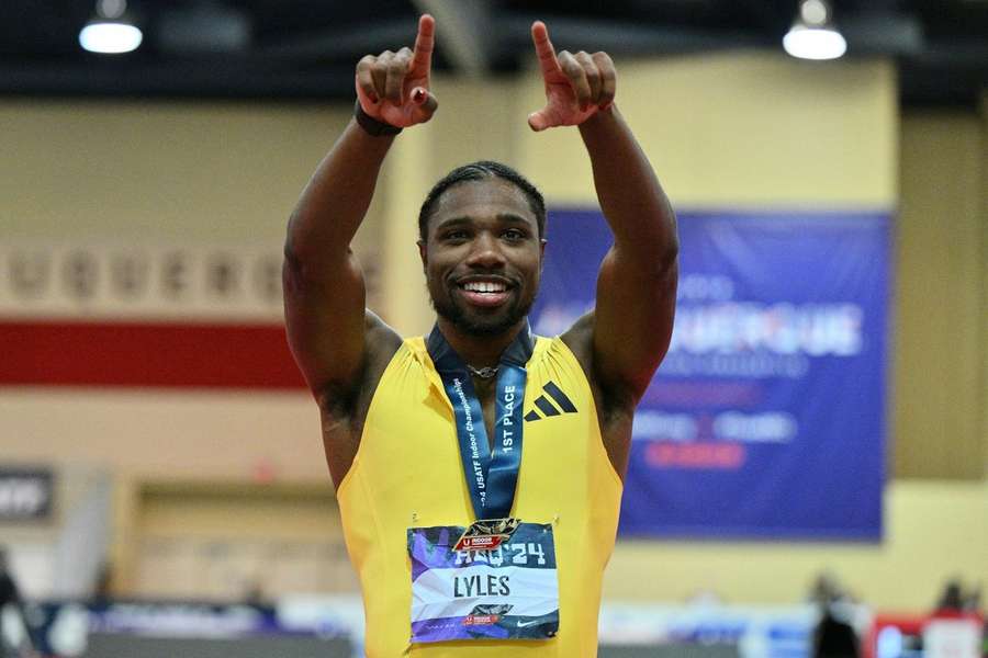 Noah Lyles aux Mondiaux d'Albuquerque.