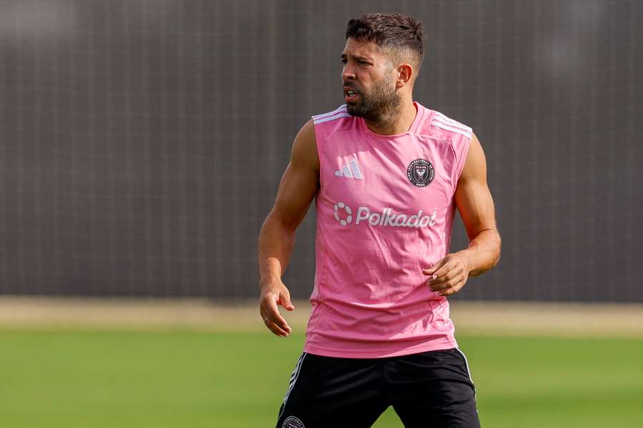 Jordi Alba, en un entrenamiento.