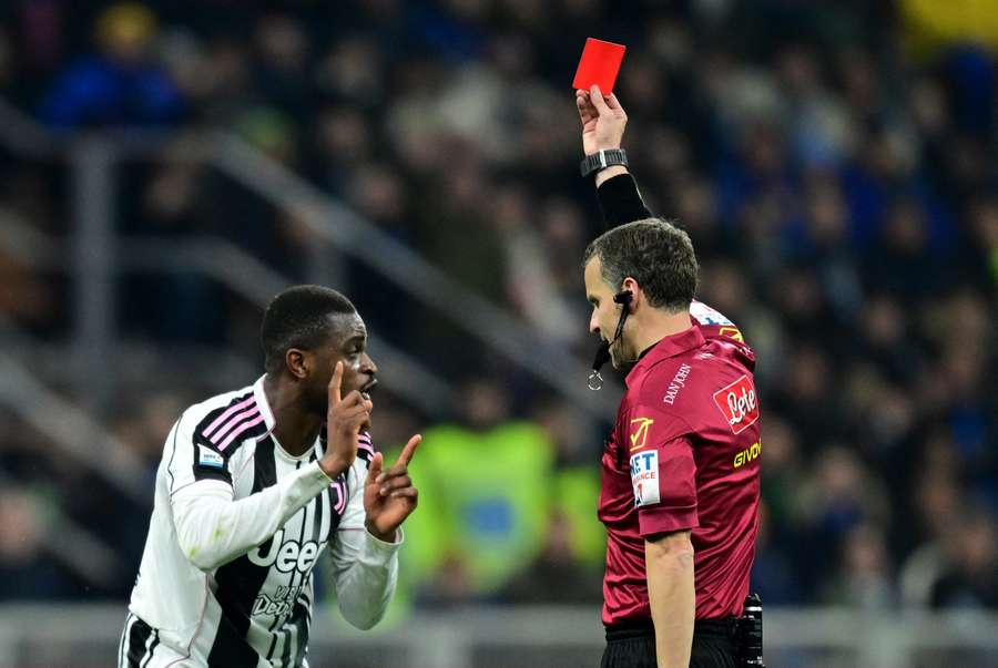 Kalulu was sent off against Inter Milan on the weekend Kalulu was sent off against Inter Milan on the weekend