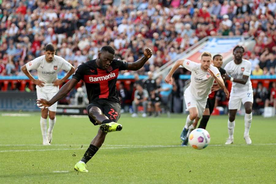 Victor Boniface se proti Heidenheimu prosadil dvakrát, druhý gól dal z penalty.