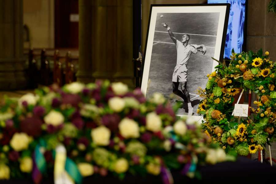 A memorial for Fraser at his state funeral in Australia