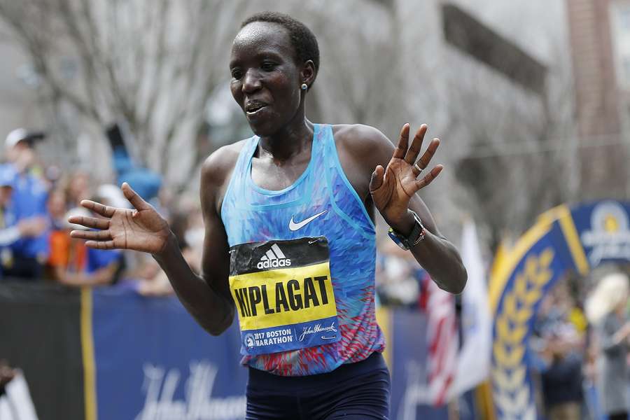 Edna Kiplagat kwam in Boston als tweede over de streep