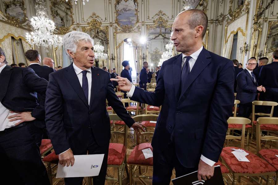 Allegri con il rivale, Gasperini