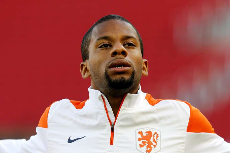 Jeremain Lens tijdens een training van Oranje tijdens het WK 2014