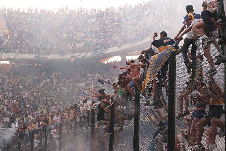 La ferviente afición de Boca Juniors.