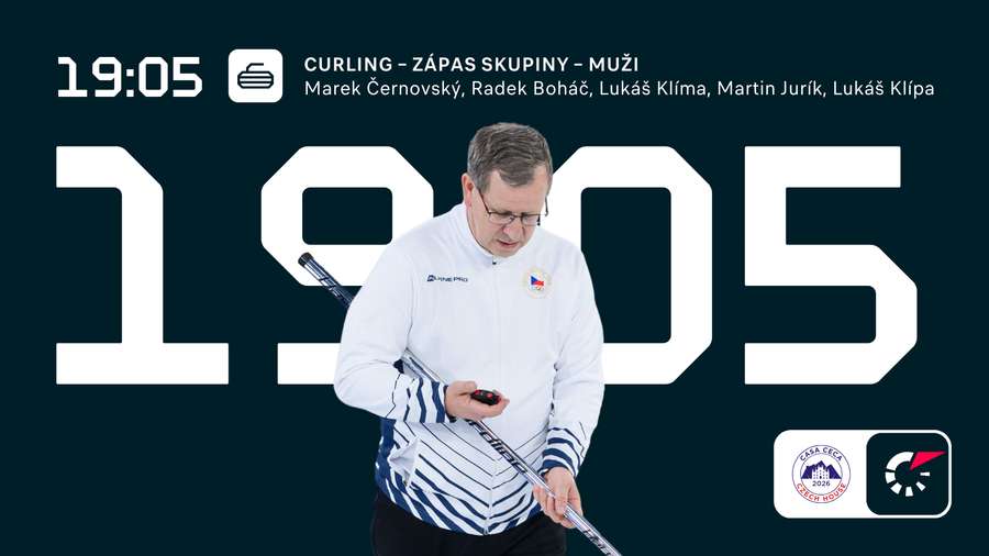 Čeští curleři vstoupí do turnaje pod pěti kruhy v 19:05.