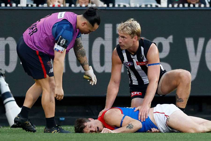 Melbourne will be missing Brody Mihocek for a few weeks following his horrific neck injury.