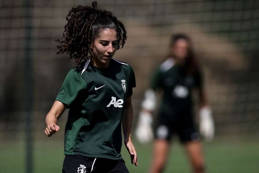 Joana Martins no treino do Sporting Joana Martins no treino do Sporting