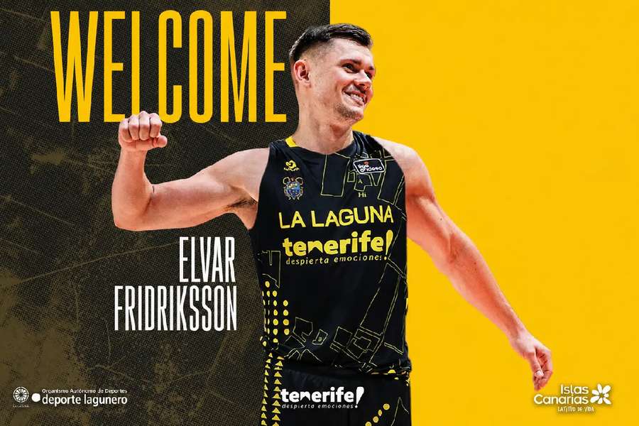 Elvar Fridriksson, nuevo jugador de La Laguna Tenerife Elvar Fridriksson, nuevo jugador de La Laguna Tenerife