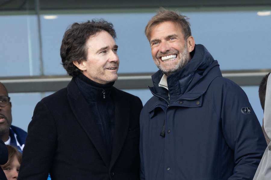 Jurgen Klopp pictured next to Antoine Arnault, the chairman and CEO of Christian Dior, and son of Bernard Arnault, the owner of Paris FC