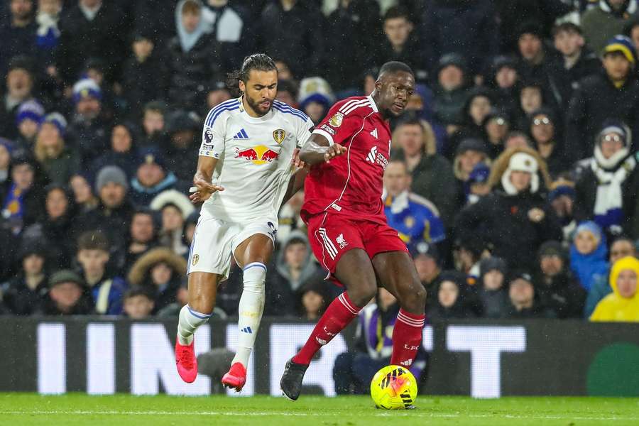 Konaté em ação diante do Leeds Konaté em ação diante do Leeds