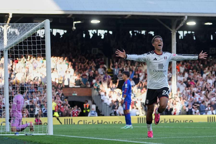 Fulham's Josh King celebrates scoring against Man Utd earlier this season Fulham's Josh King celebrates scoring against Man Utd earlier this season