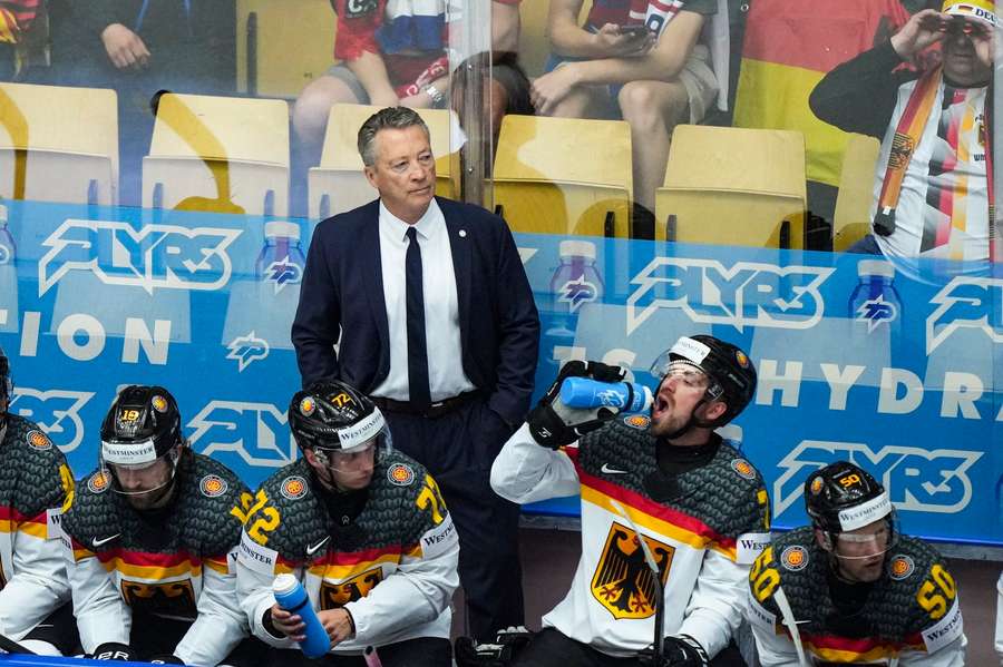 Die DEB-Auswahl unter Harold Kreis im Mai des Jahres 2025.