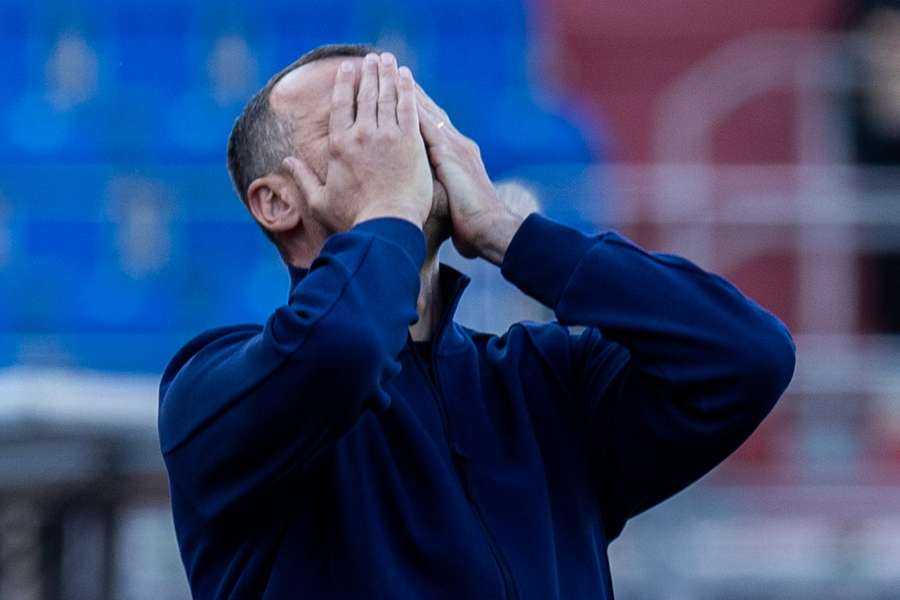 Zklamaný trenér Baníku Ostrava Ondřej Smetana.