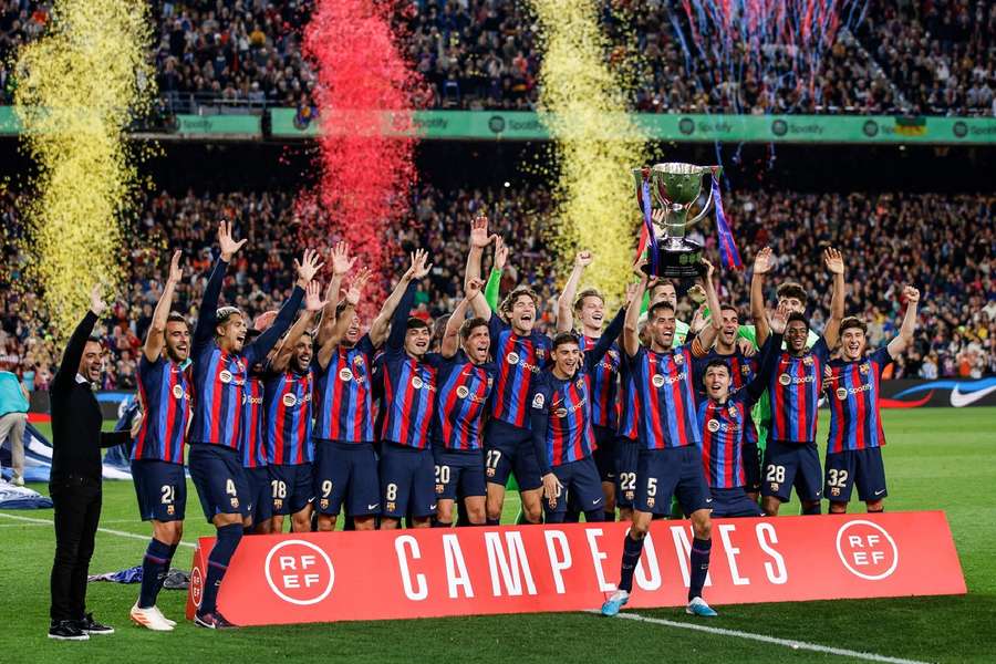 Xavi's Barca celebrate their La Liga title in 2023