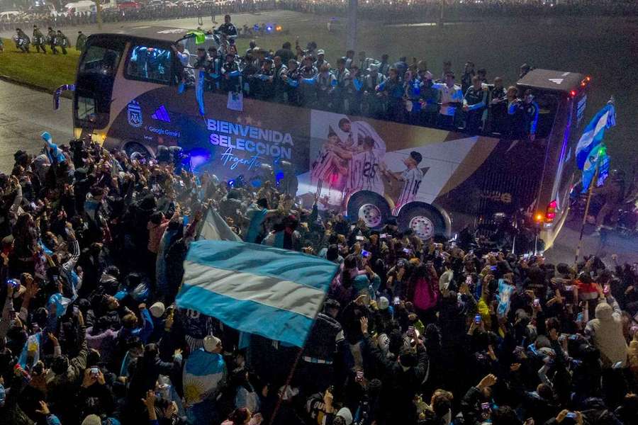 A Argentina foi recebida com festa em Buenos Aires A Argentina foi recebida com festa em Buenos Aires