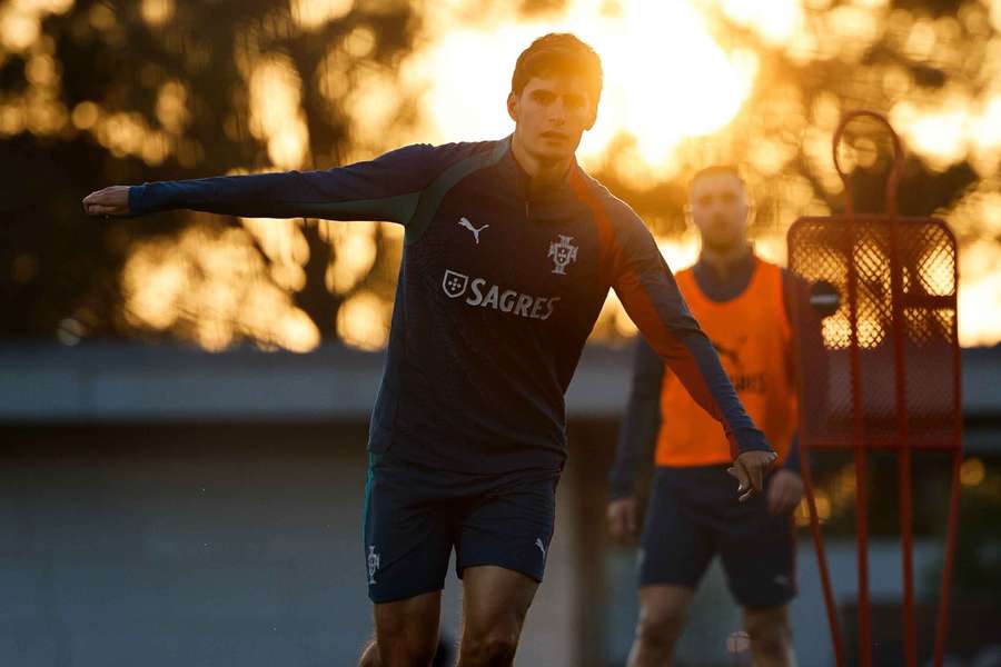 António Silva no treino da Seleção