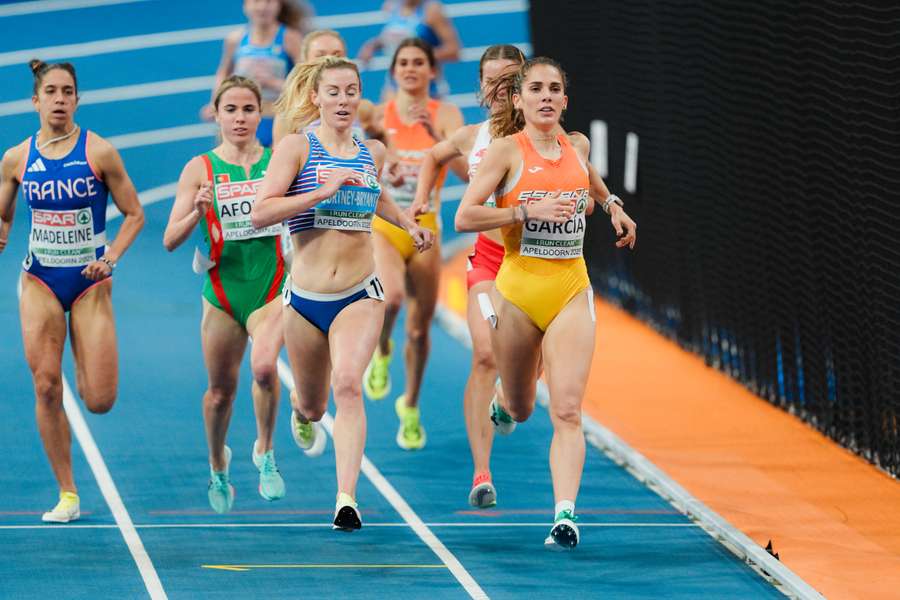 Marta García, durante la semifinal de 3.000 metros