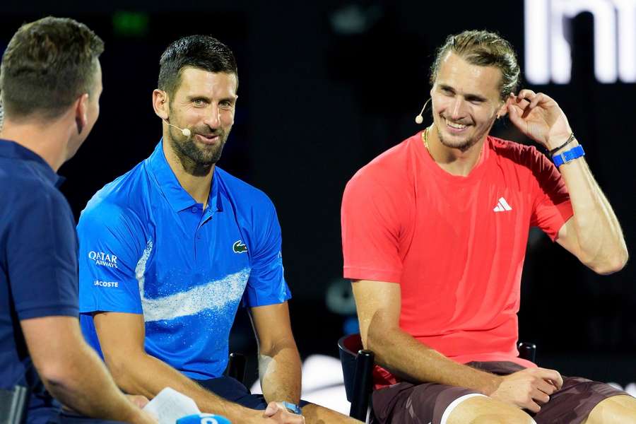 Djokovic und Zverev spielten ein Show-Match vor den Australian Open gegeneinander.