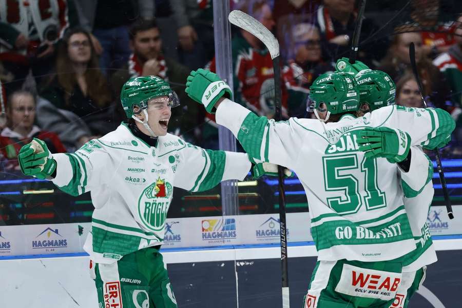 Felix Nilsson (left) scored the winner for Rogle