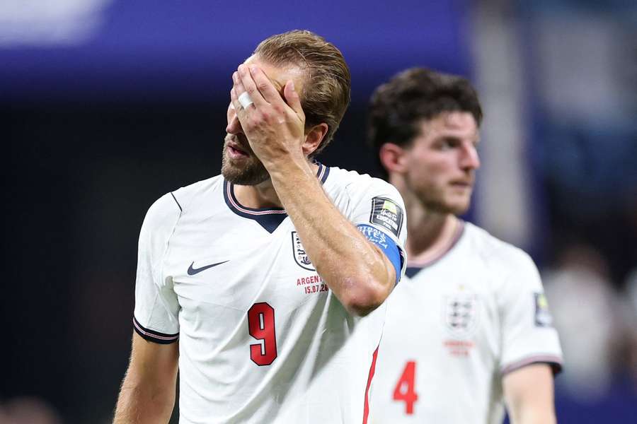 Harry Kane și Declan Rice, dezamăgiți