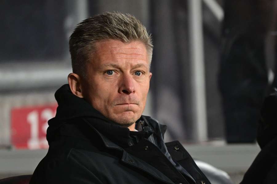 Mikkjal Thomassen during his final match in charge of AIK Mikkjal Thomassen during his final match in charge of AIK