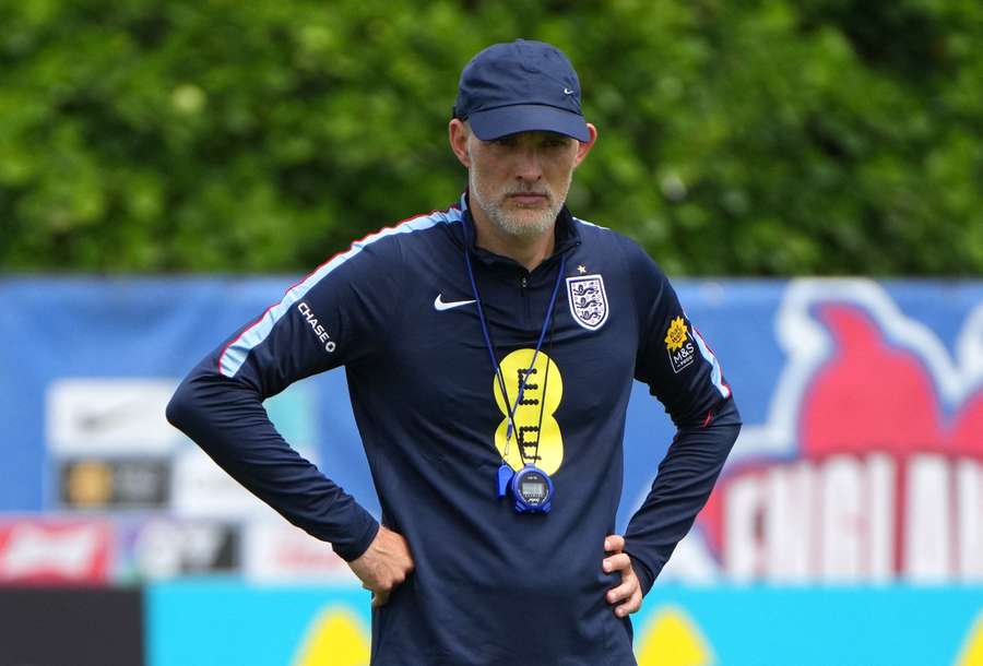 England manager Thomas Tuchel during training England manager Thomas Tuchel during training