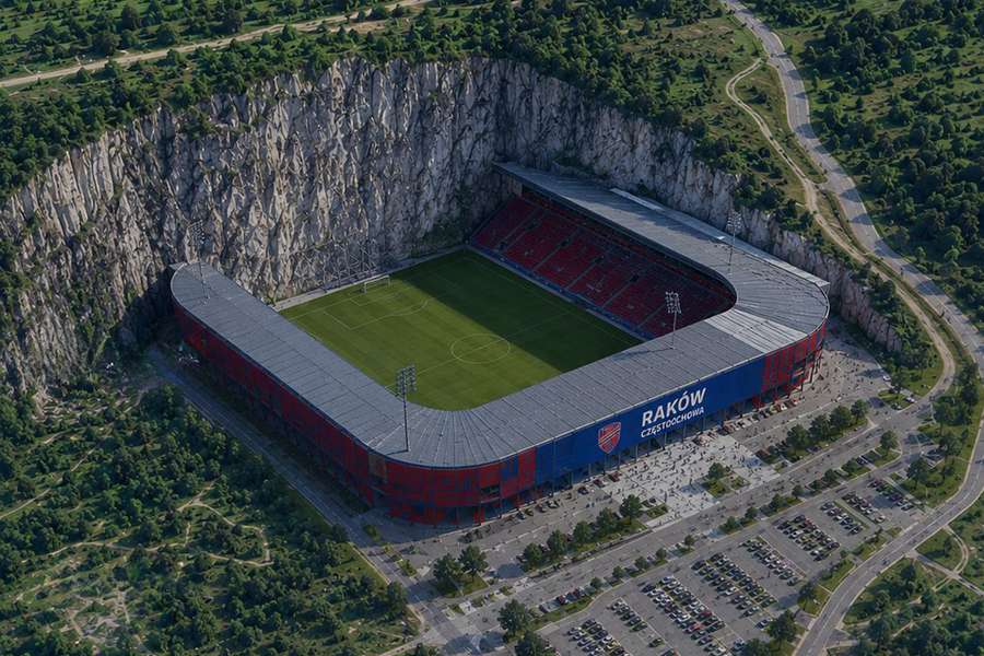 Wstępna, wygenerowana przez AI wizualizacja proponowanego stadionu Wstępna, wygenerowana przez AI wizualizacja proponowanego stadionu