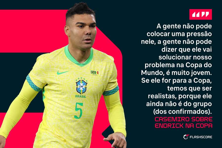 A declaração de Casemiro sobre Endrick