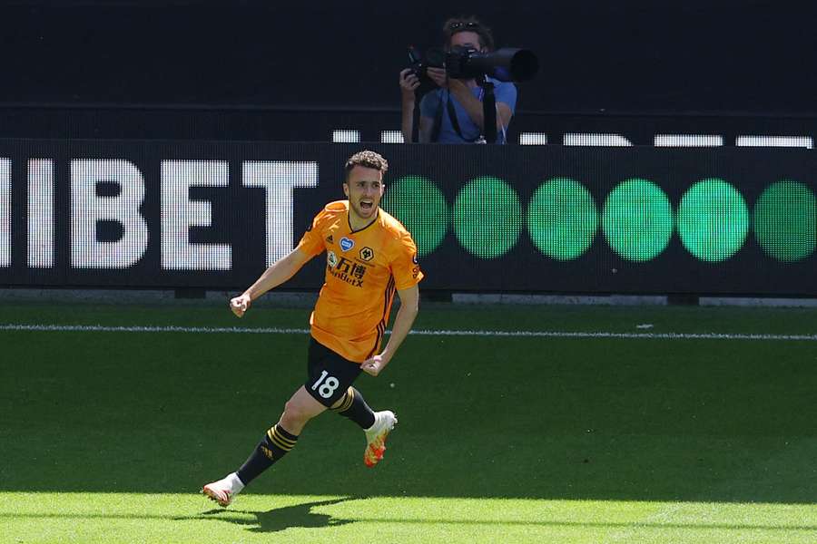 Diogo Jota jugó en el Wolverhampton entre 2017 y 2020