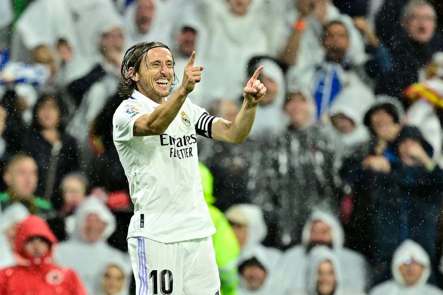 Luka Modric celebra un gol