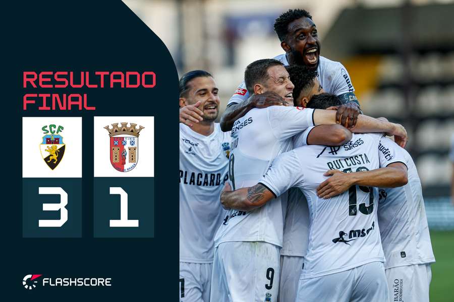 A festa do Farense após o golo