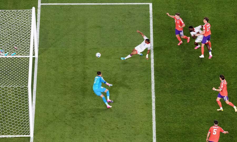 Wilson Isidor just misses the ball Wilson Isidor just misses the ball