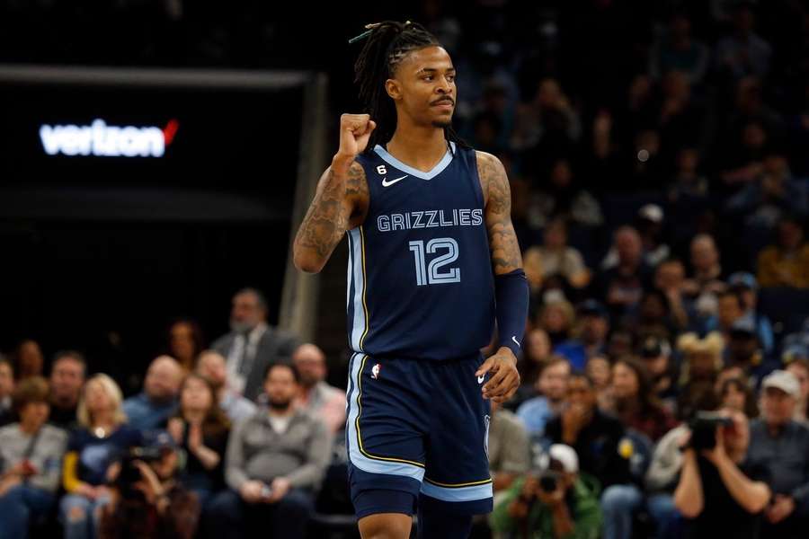 Ja Morant jubelt beim Sieg der Grizzlies über die Spurs