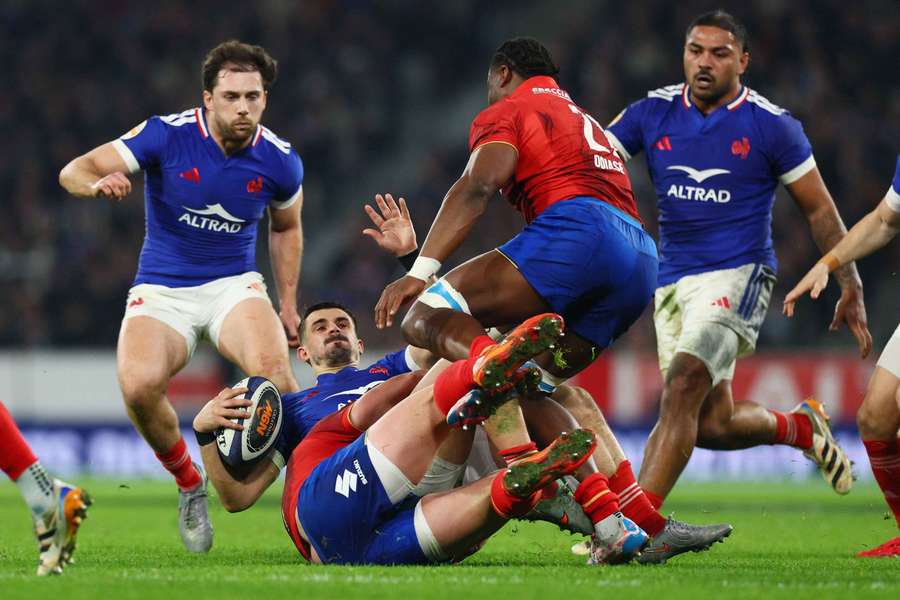 Thomas Ramos fez um dos ensaios gauleses Thomas Ramos fez um dos ensaios gauleses