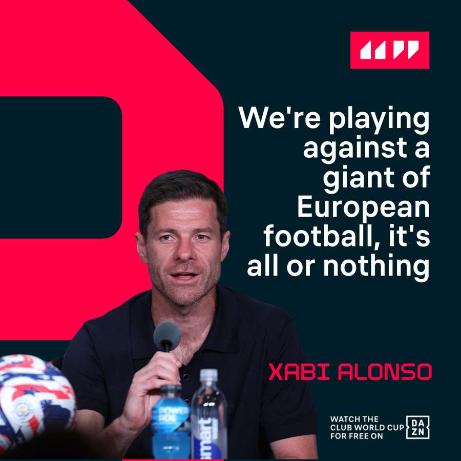 Xabi Alonso speaking to media ahead of Juve clash