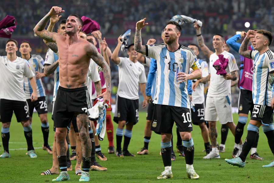 La festa dell'Argentina dopo il passaggio agli ottavi.