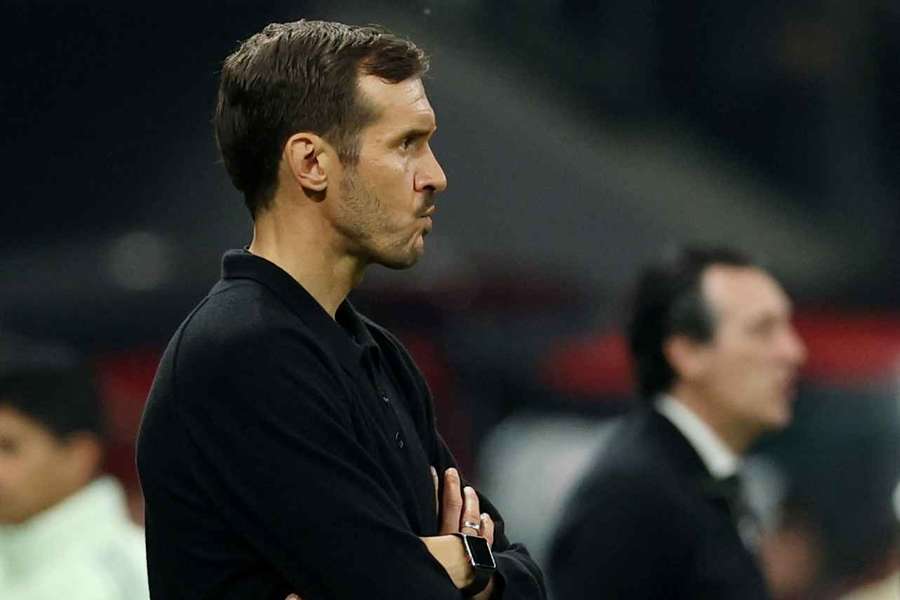 Freiburg boss Julian Schuster during his side's loss to Aston Villa in the Europa League final. Freiburg boss Julian Schuster during his side's loss to Aston Villa in the Europa League final.