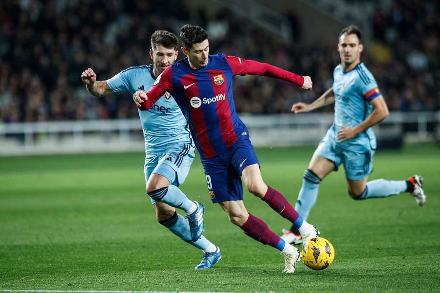 Lewandowski ante Osasuna, la temporada pasada
