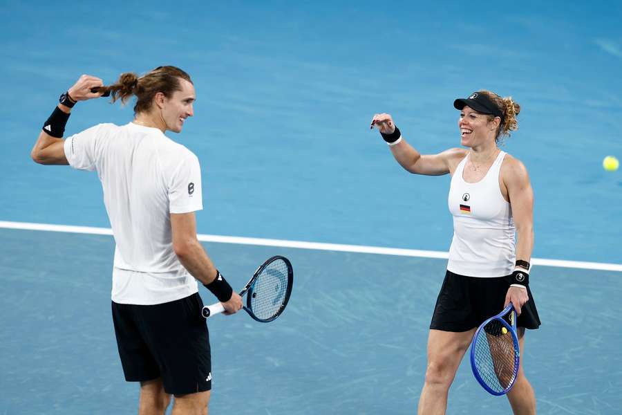 Siegemund (r.) und Zverev beim United Cup im Januar Siegemund (r.) und Zverev beim United Cup im Januar