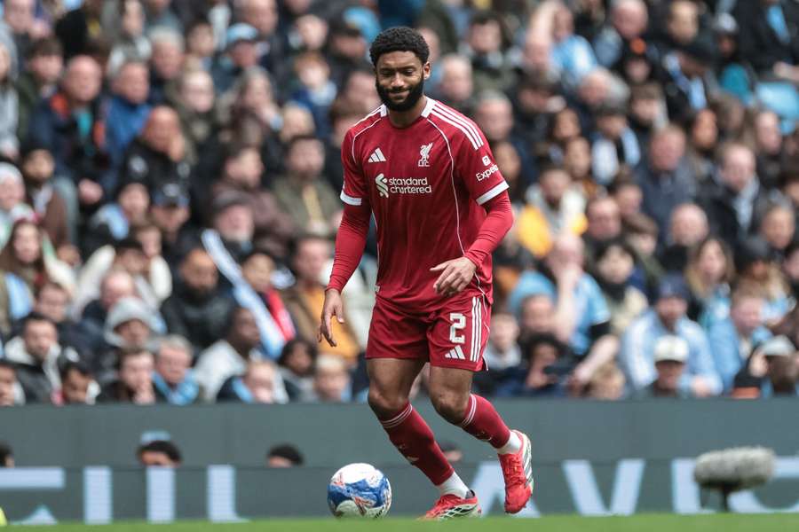 Joe Gomez in action for Liverpool